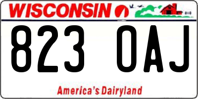 WI license plate 823OAJ