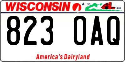 WI license plate 823OAQ