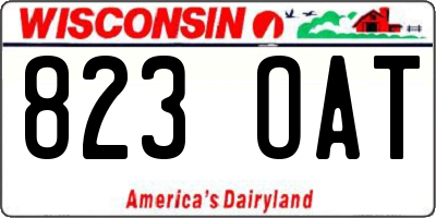 WI license plate 823OAT