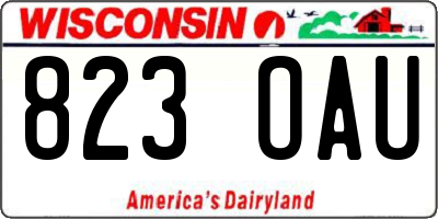 WI license plate 823OAU