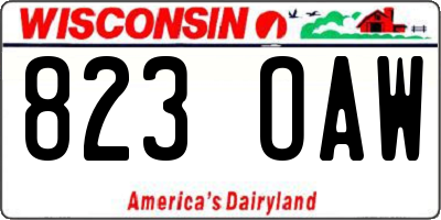 WI license plate 823OAW