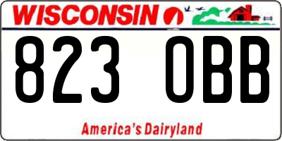 WI license plate 823OBB