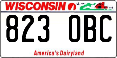 WI license plate 823OBC