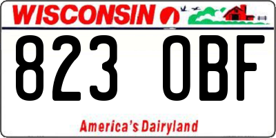 WI license plate 823OBF