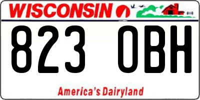 WI license plate 823OBH