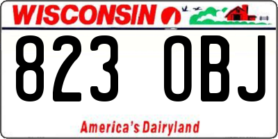 WI license plate 823OBJ