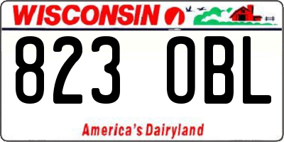 WI license plate 823OBL