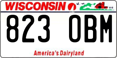 WI license plate 823OBM