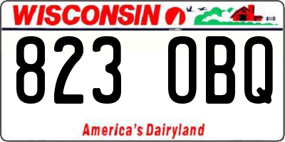 WI license plate 823OBQ