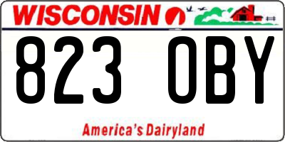 WI license plate 823OBY