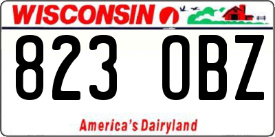WI license plate 823OBZ