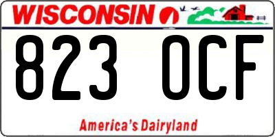 WI license plate 823OCF