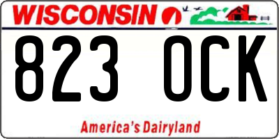 WI license plate 823OCK