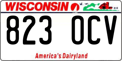 WI license plate 823OCV