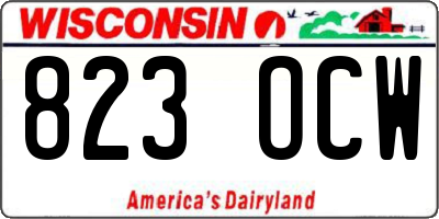 WI license plate 823OCW