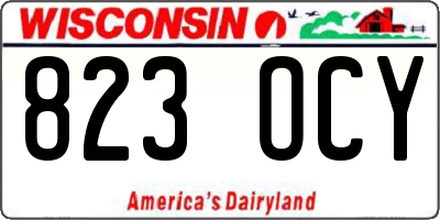 WI license plate 823OCY