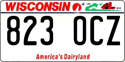 WI license plate 823OCZ