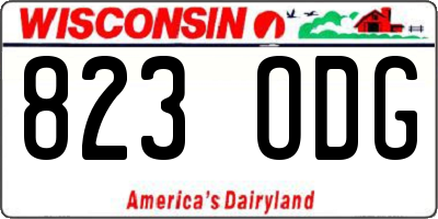WI license plate 823ODG
