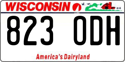 WI license plate 823ODH
