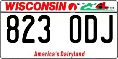 WI license plate 823ODJ