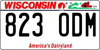 WI license plate 823ODM