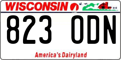 WI license plate 823ODN