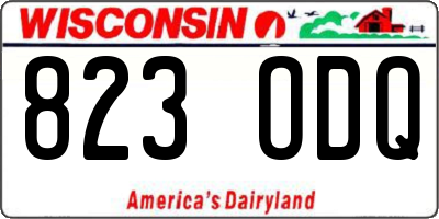 WI license plate 823ODQ