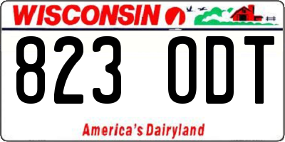 WI license plate 823ODT