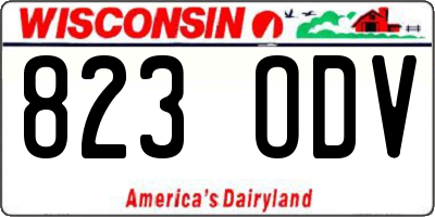 WI license plate 823ODV