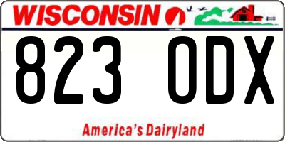 WI license plate 823ODX