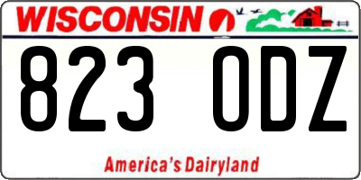 WI license plate 823ODZ