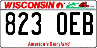 WI license plate 823OEB