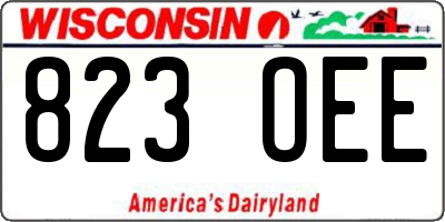 WI license plate 823OEE