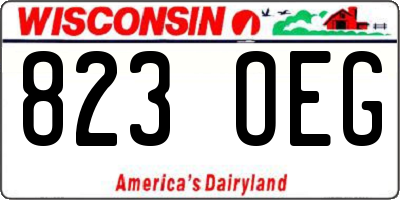 WI license plate 823OEG
