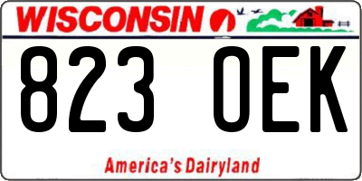 WI license plate 823OEK