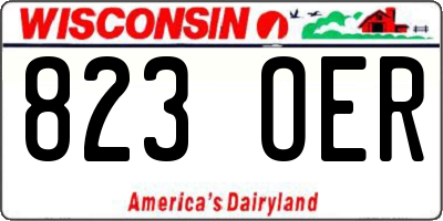 WI license plate 823OER