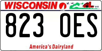WI license plate 823OES