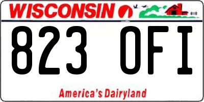WI license plate 823OFI