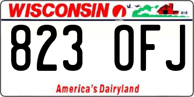 WI license plate 823OFJ