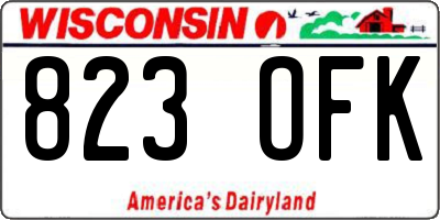 WI license plate 823OFK