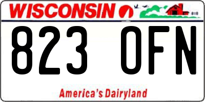 WI license plate 823OFN