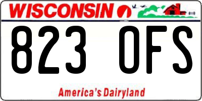 WI license plate 823OFS