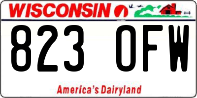 WI license plate 823OFW