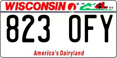 WI license plate 823OFY