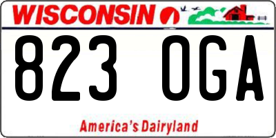 WI license plate 823OGA
