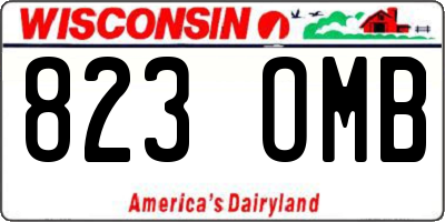 WI license plate 823OMB