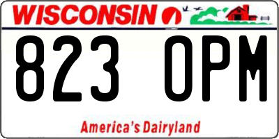 WI license plate 823OPM
