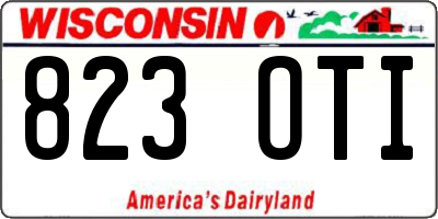 WI license plate 823OTI