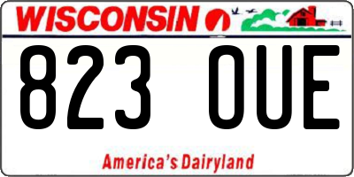 WI license plate 823OUE