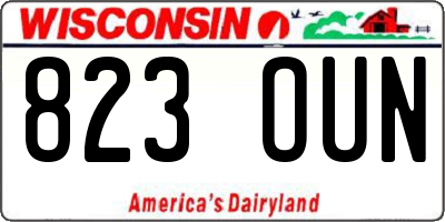 WI license plate 823OUN